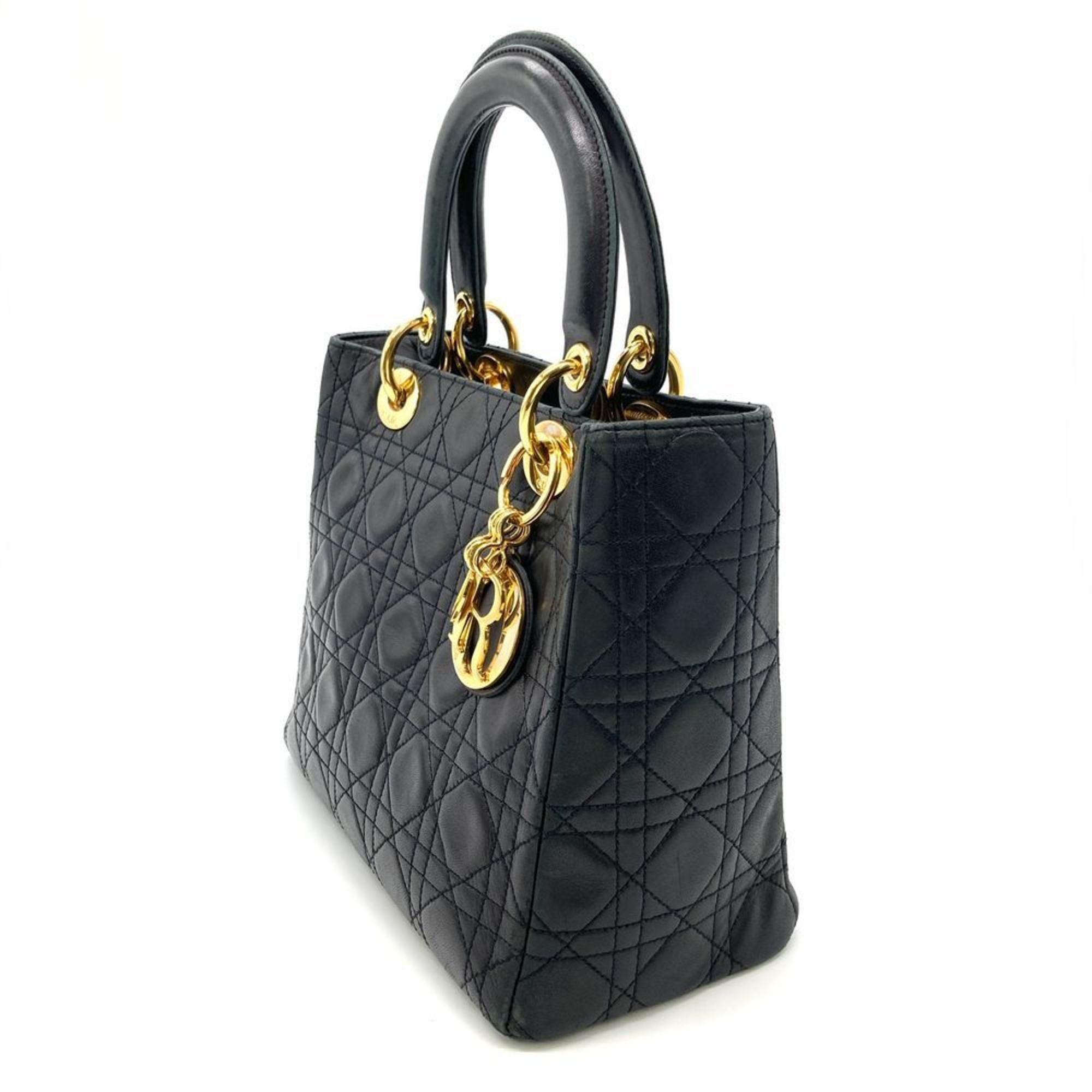 Vintage Lady Dior Bag Cannage Quilt Lambskin Medium