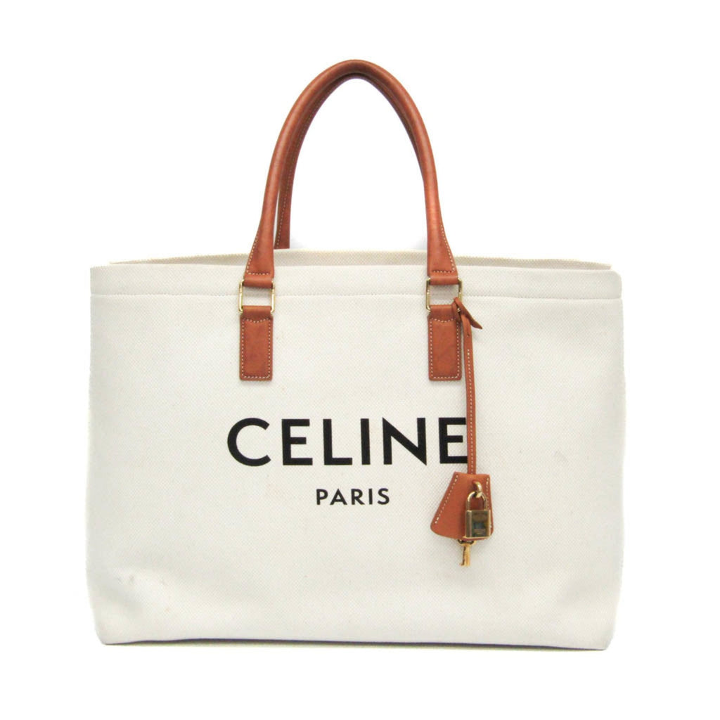 Horizontal Cabas Tote Canvas with Leather
