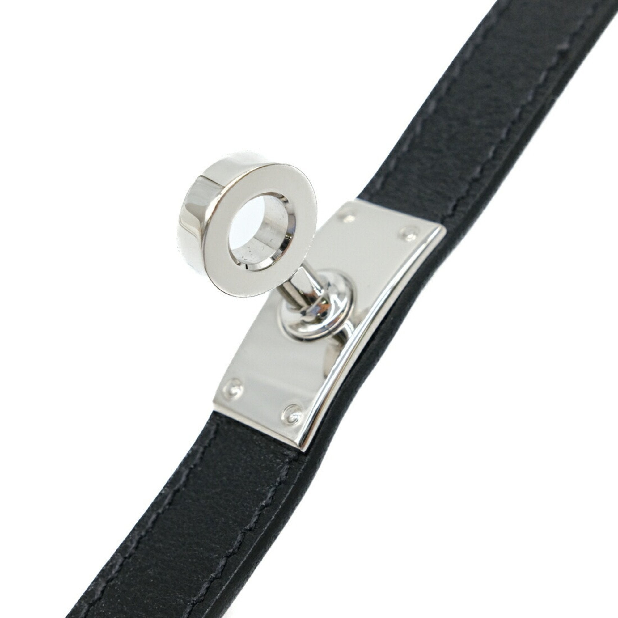 Kelly Bracelet Double Tour Box Calf Leather Black
