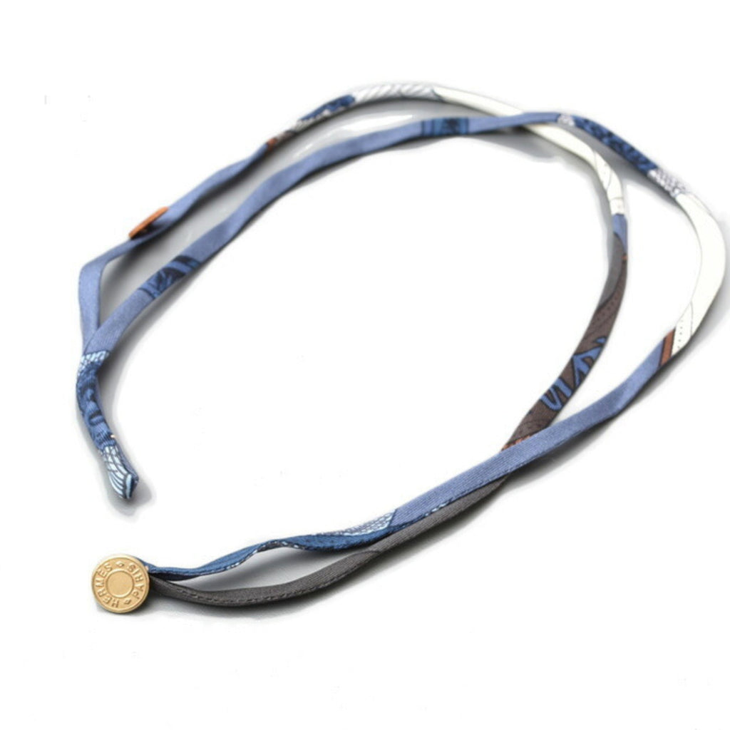 Silk Bangle Blue Multi-color White Bracelet