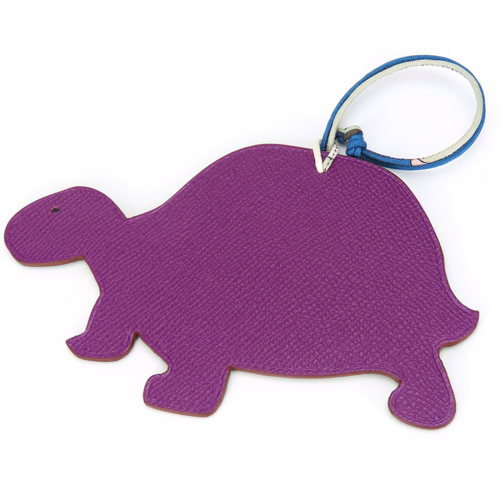 Petite H Turtle Charm Epsom Leather and Taurillon Clemence Leather Green and Purple Handbag Charm