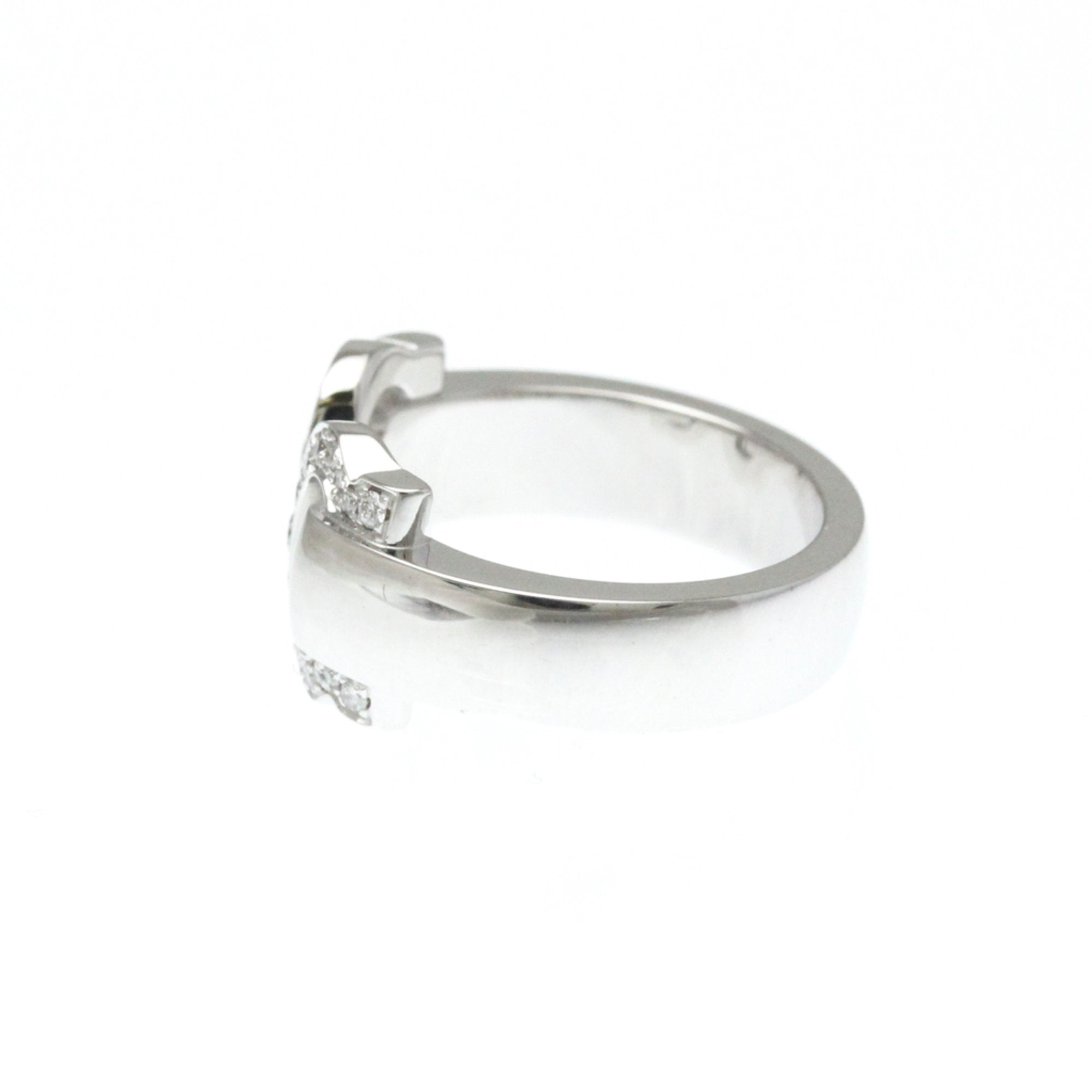 Band Ring 18K White Gold with Diamond
