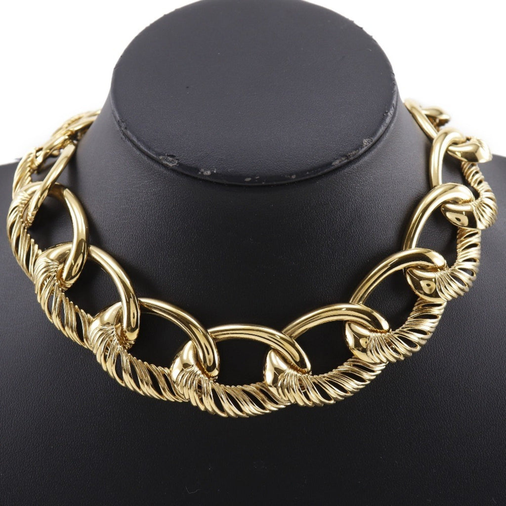 Big Chain Pendant Necklace Gold Plated