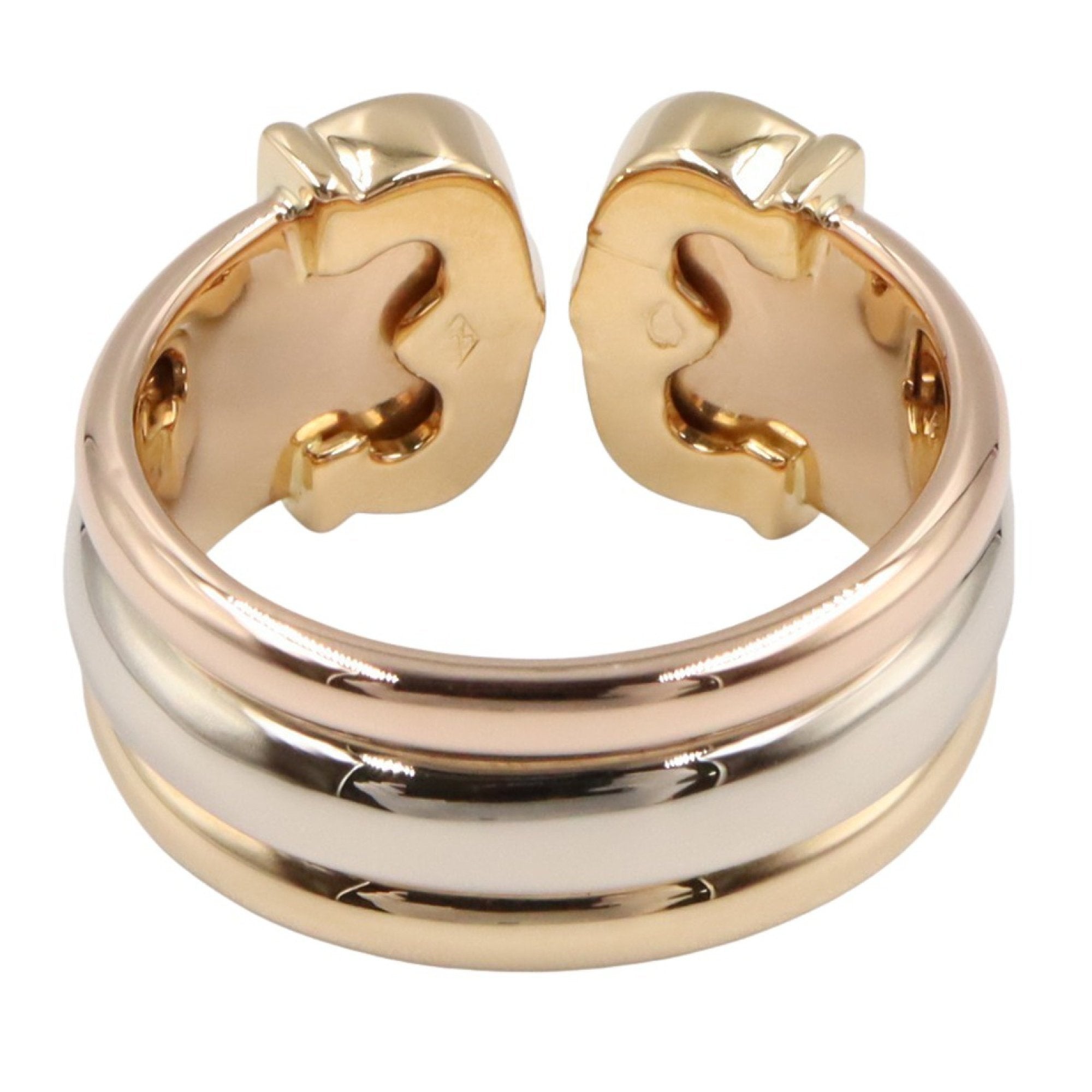 Vendome Louis Cartier Band Ring 18K Tricolor Gold