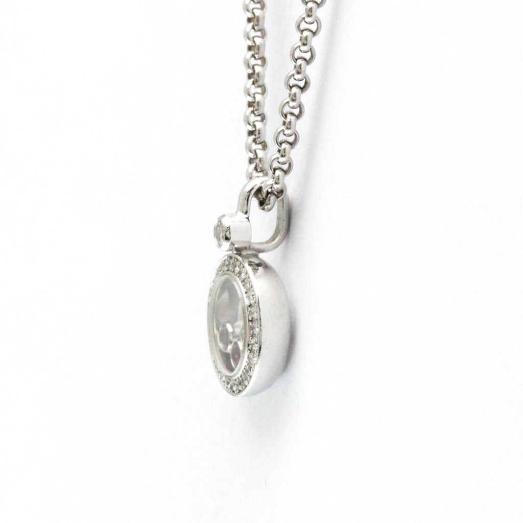 Happy Diamonds Pendant Necklace 18K White Gold With Diamond Ruby and Sapphire