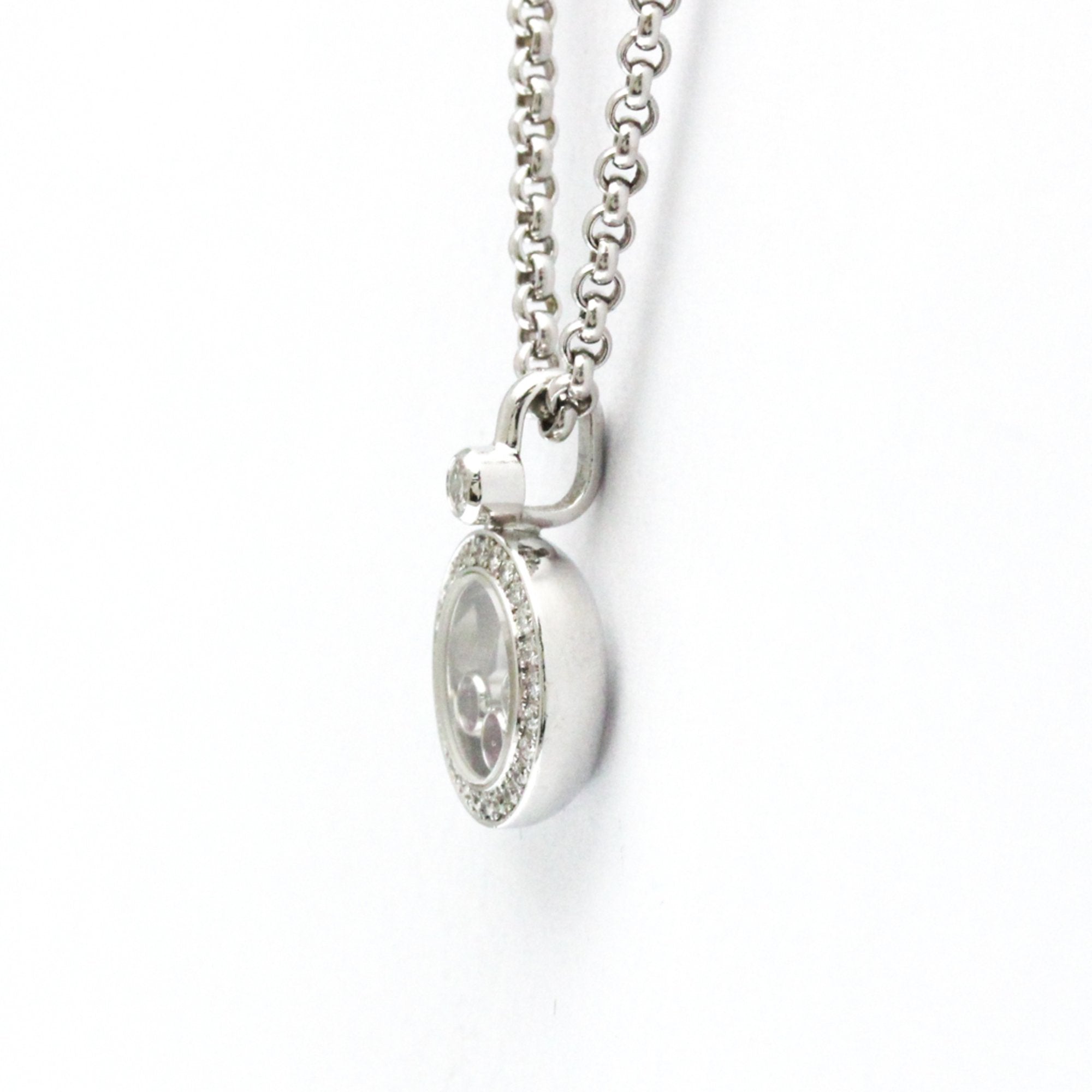 Happy Diamonds Pendant Necklace 18K White Gold With Diamond Ruby and Sapphire