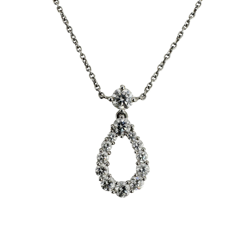 Loop Pendant Necklace Platinum Medium with Diamond