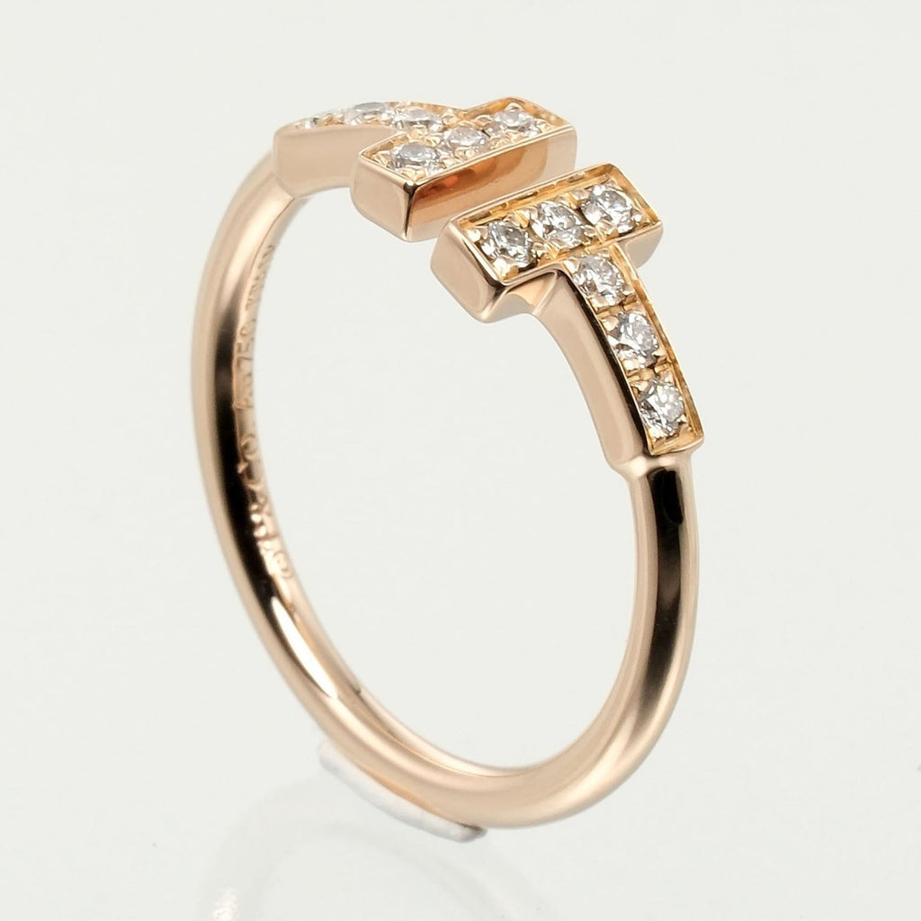 T-Wire Ring 18K Rose Gold and Diamond