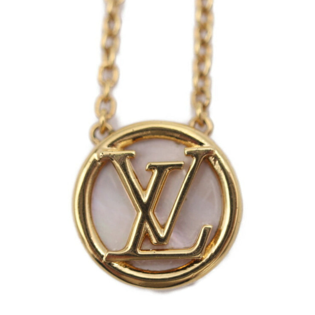 Pendant Necklace Metal and Mother Of Pearl