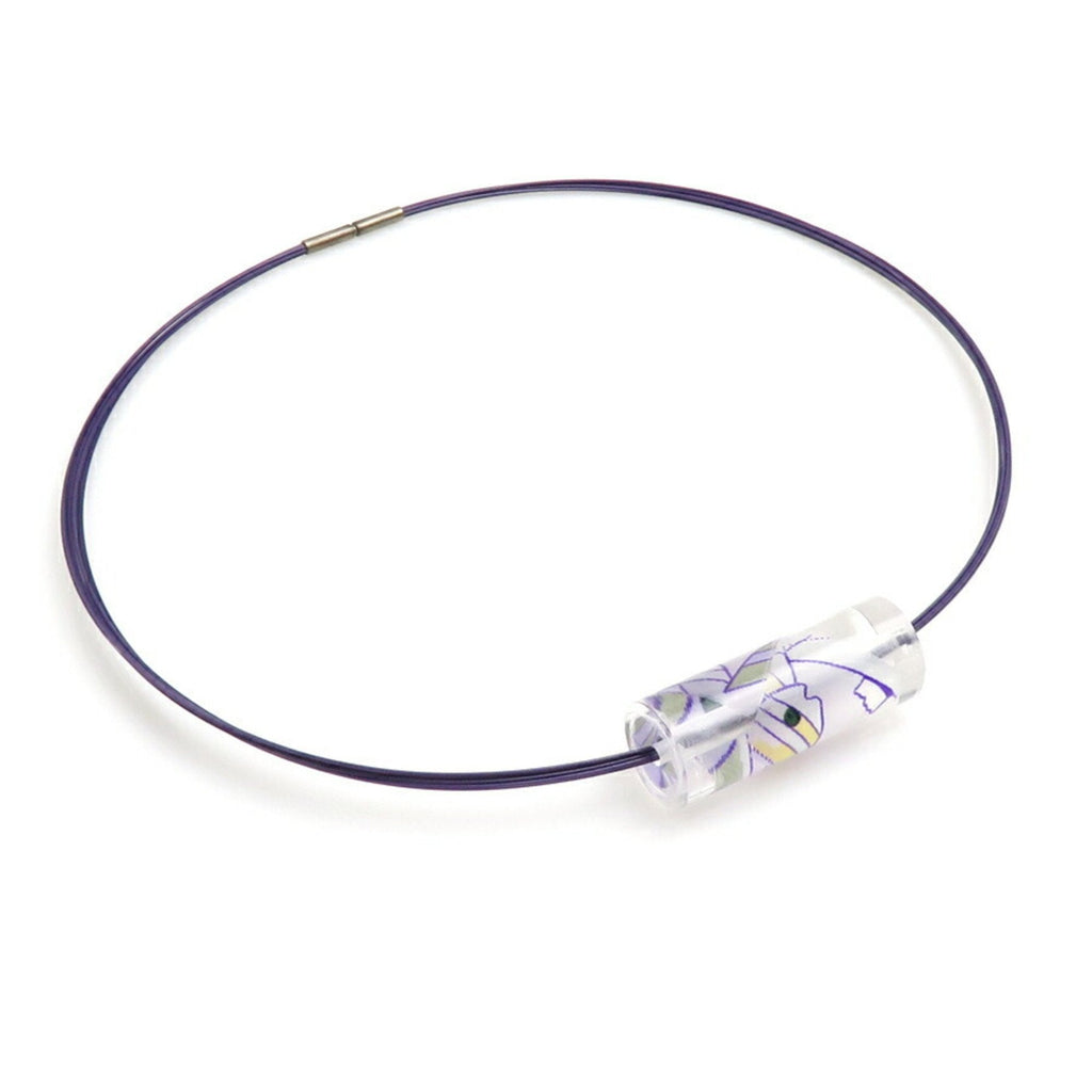 Pendant Necklace Resin Purple