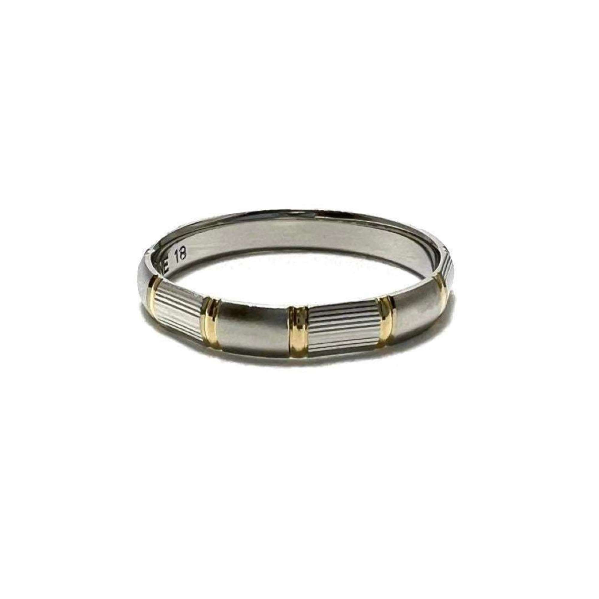 Band Ring Platinum and 18K Yellow Gold