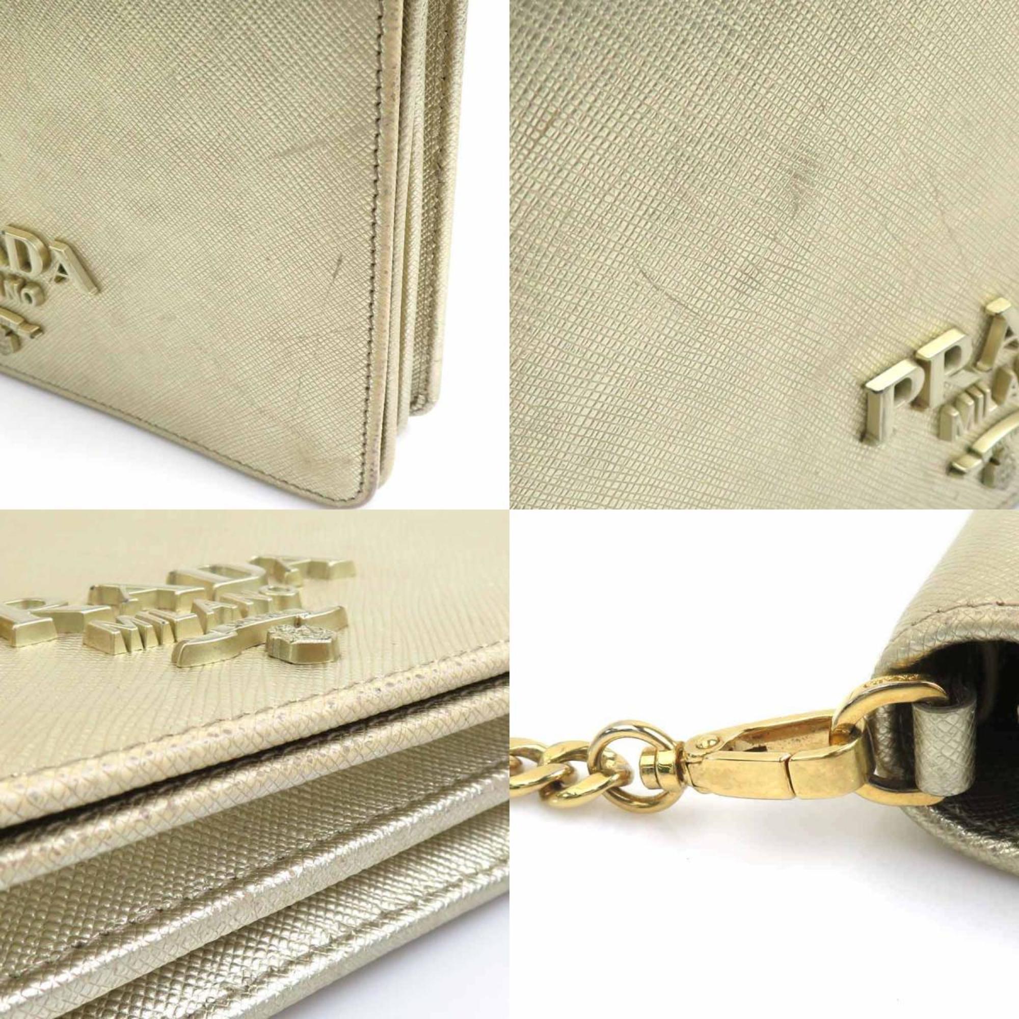 Monochrome Chain Flap Bag Saffiano Leather Small