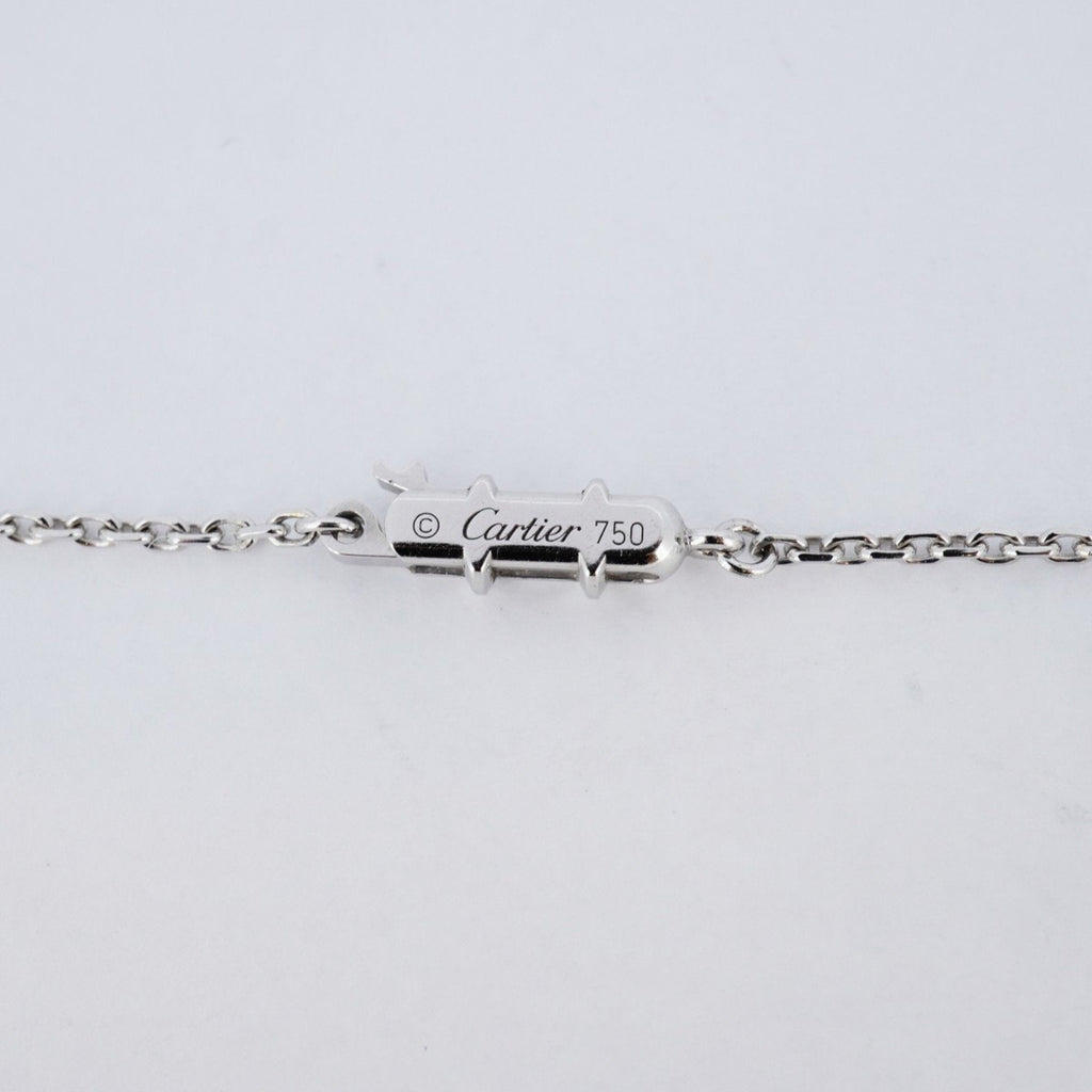 C Heart Pendant Necklace 18K White Gold with Diamonds