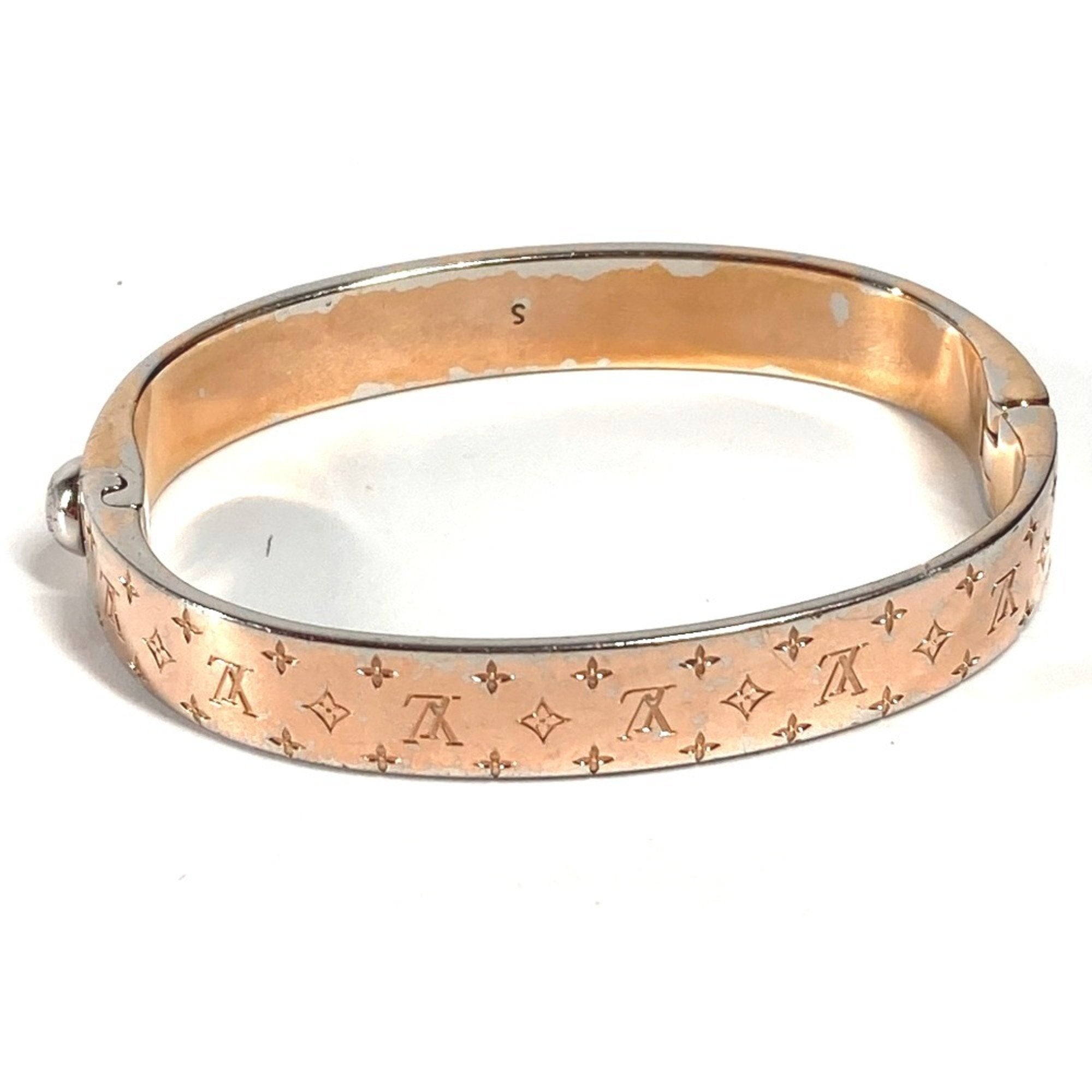 Monogram Bangle Metal and Monogram Pink Bracelet