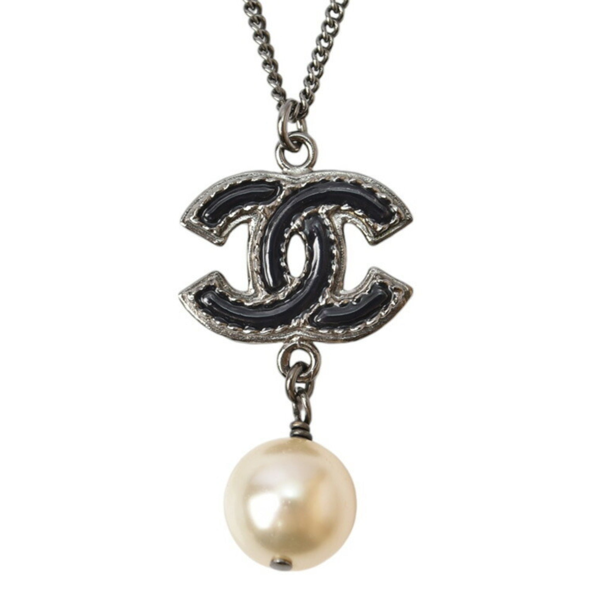 CC Logo Pendant Necklace Metal