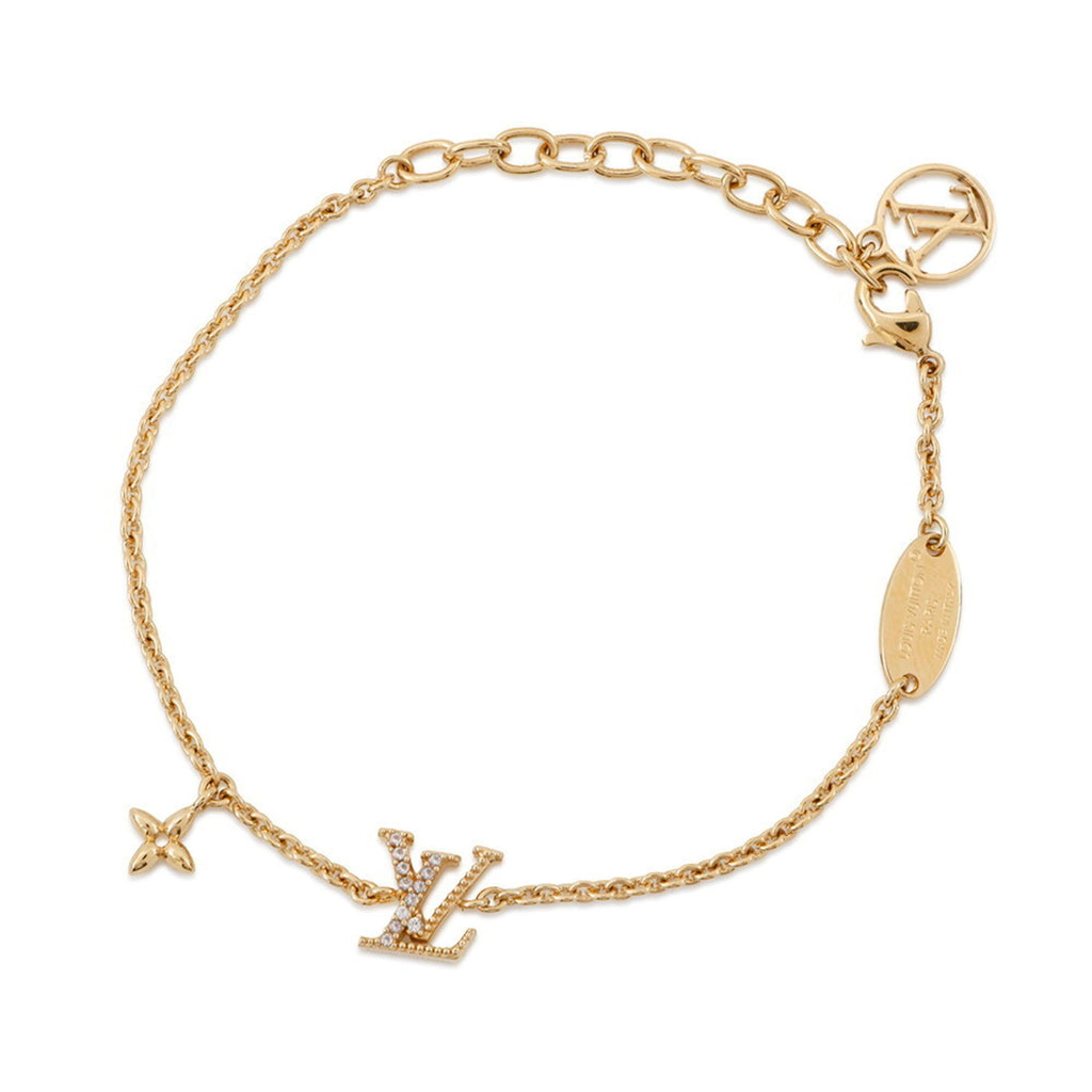 Bracelet Metal Gold and Rhinestone