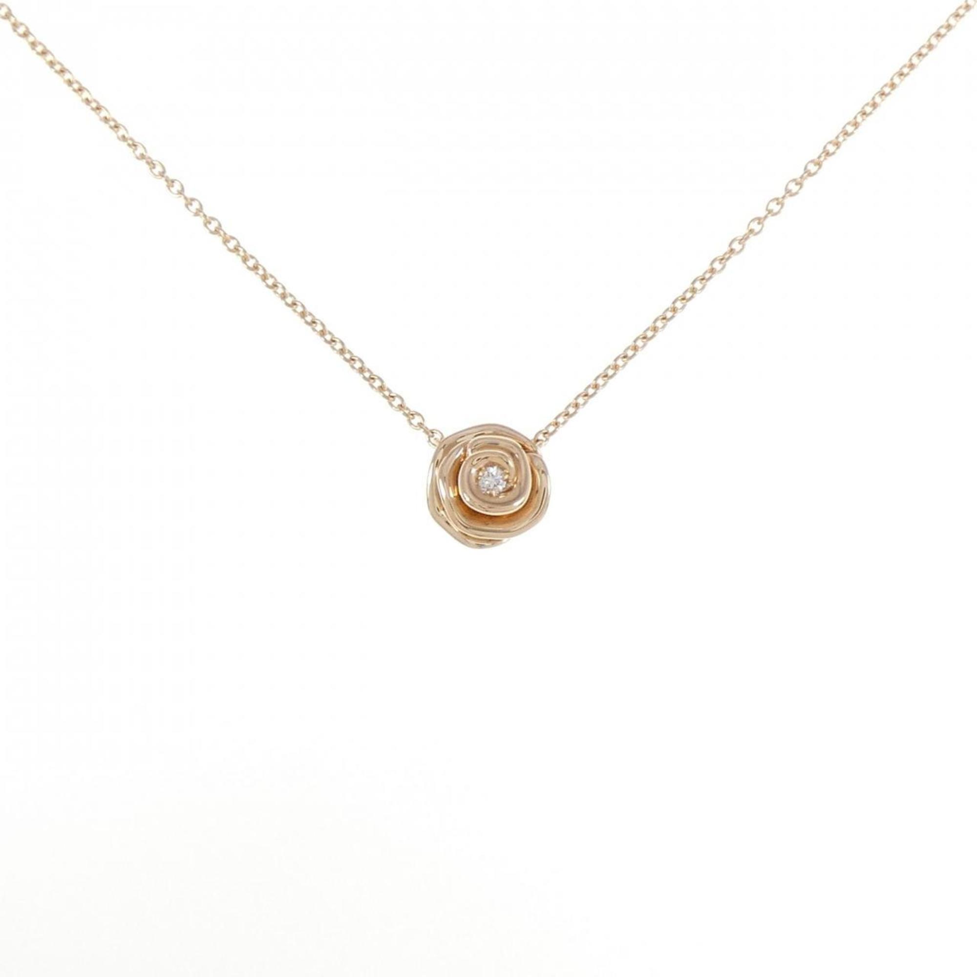 Pendant Necklace 18K Rose Gold with Diamond