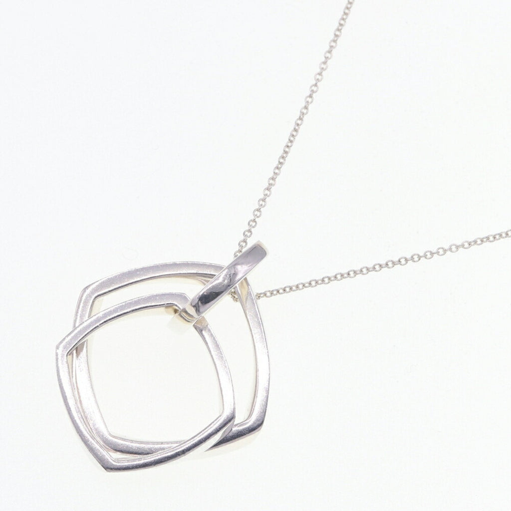 Pendant Necklace Sterling Silver Triple Torque Narrow Square