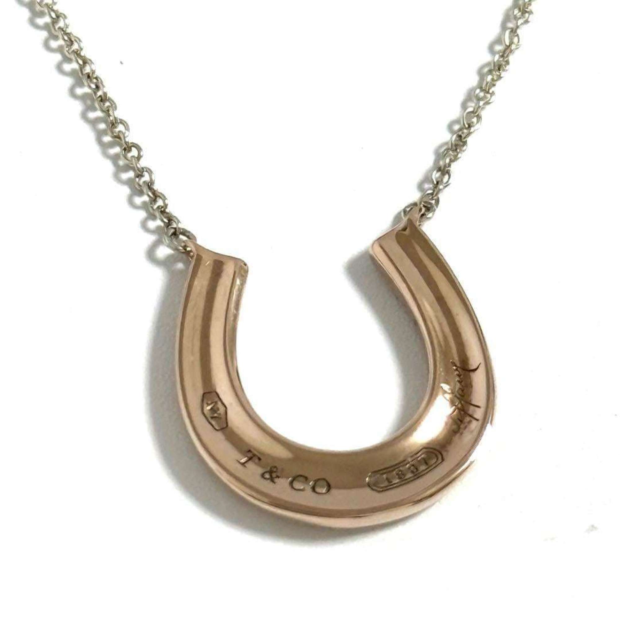 Horseshoe Pendant Necklace Metal and Sterling Silver
