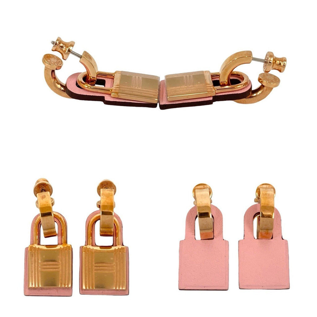 Earrings Swift Leather and 18K Rose Gold
