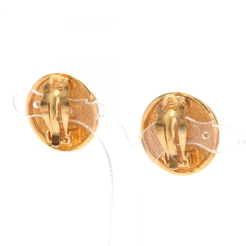 CC Logo Clip-On Earrings Metal Gold-Tone Metal