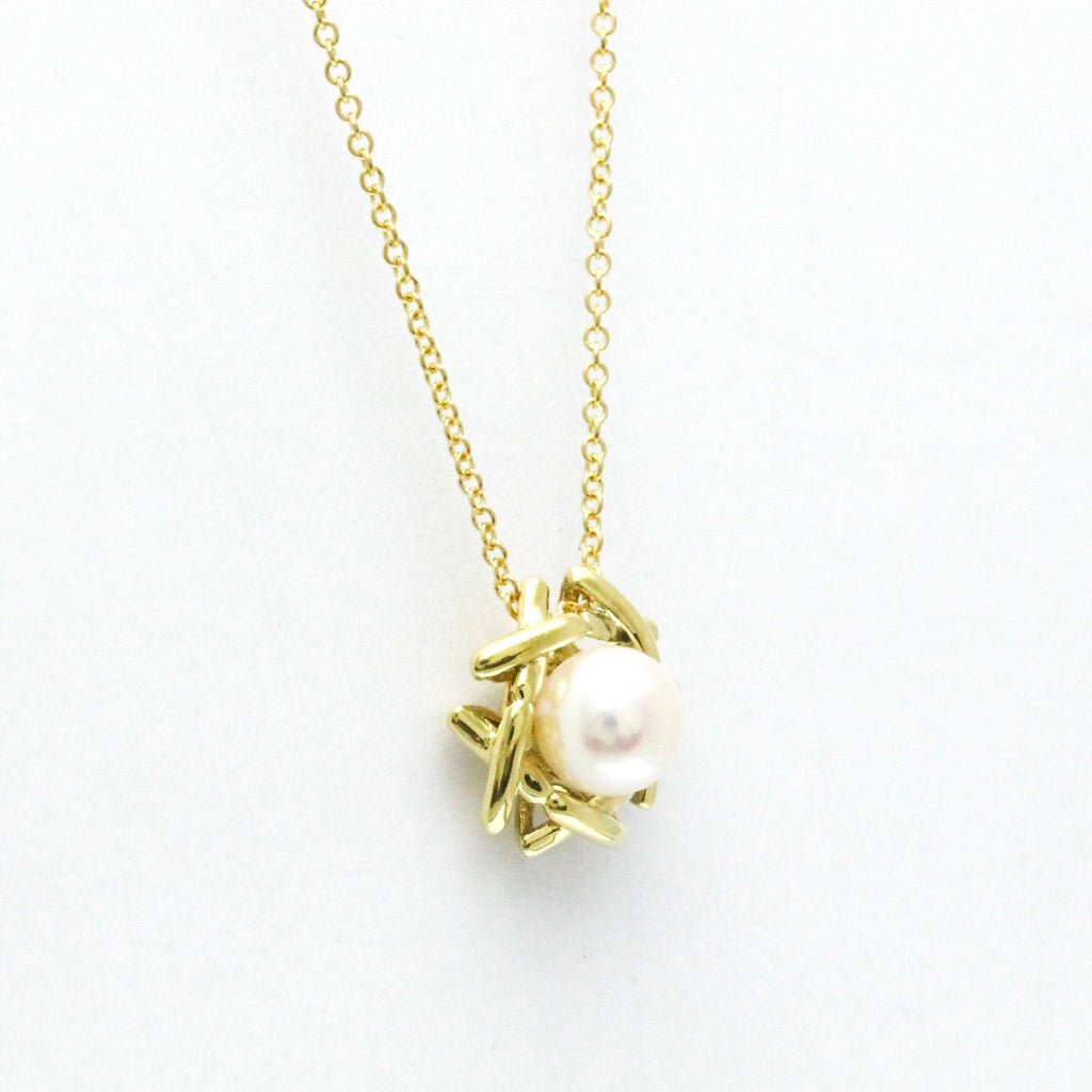 Pendant Necklace 18K Yellow Gold with Pearl