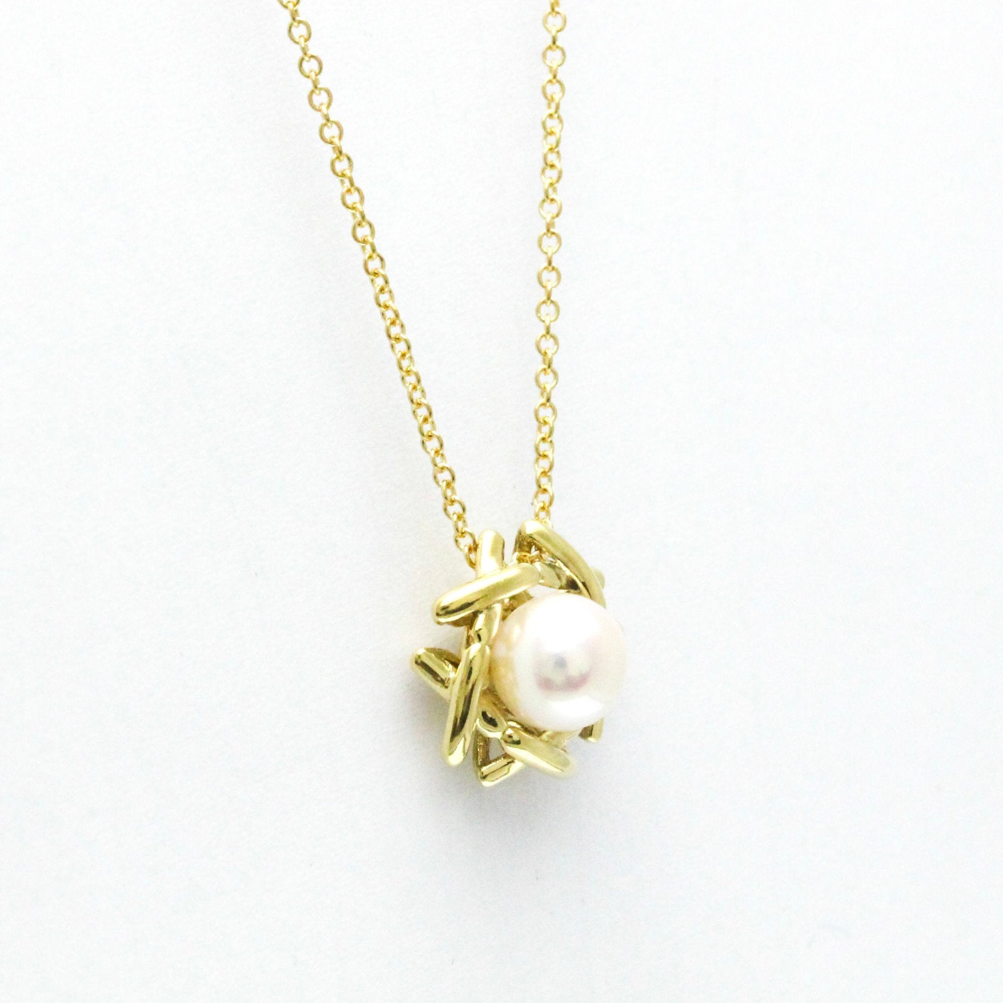 Pendant Necklace 18K Yellow Gold with Pearl