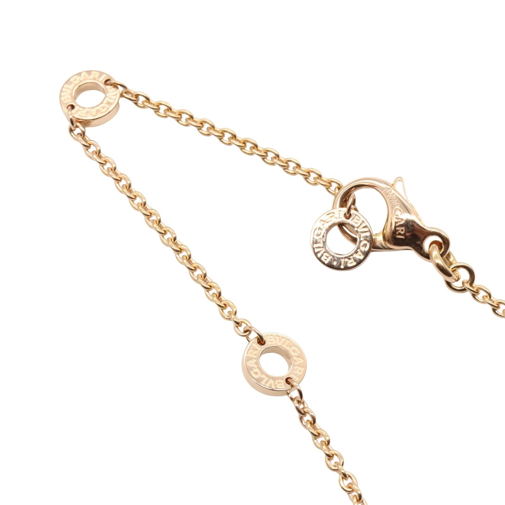 Pendant Necklace 18K Rose Gold with Diamond and Onyx and Mother of Pearl