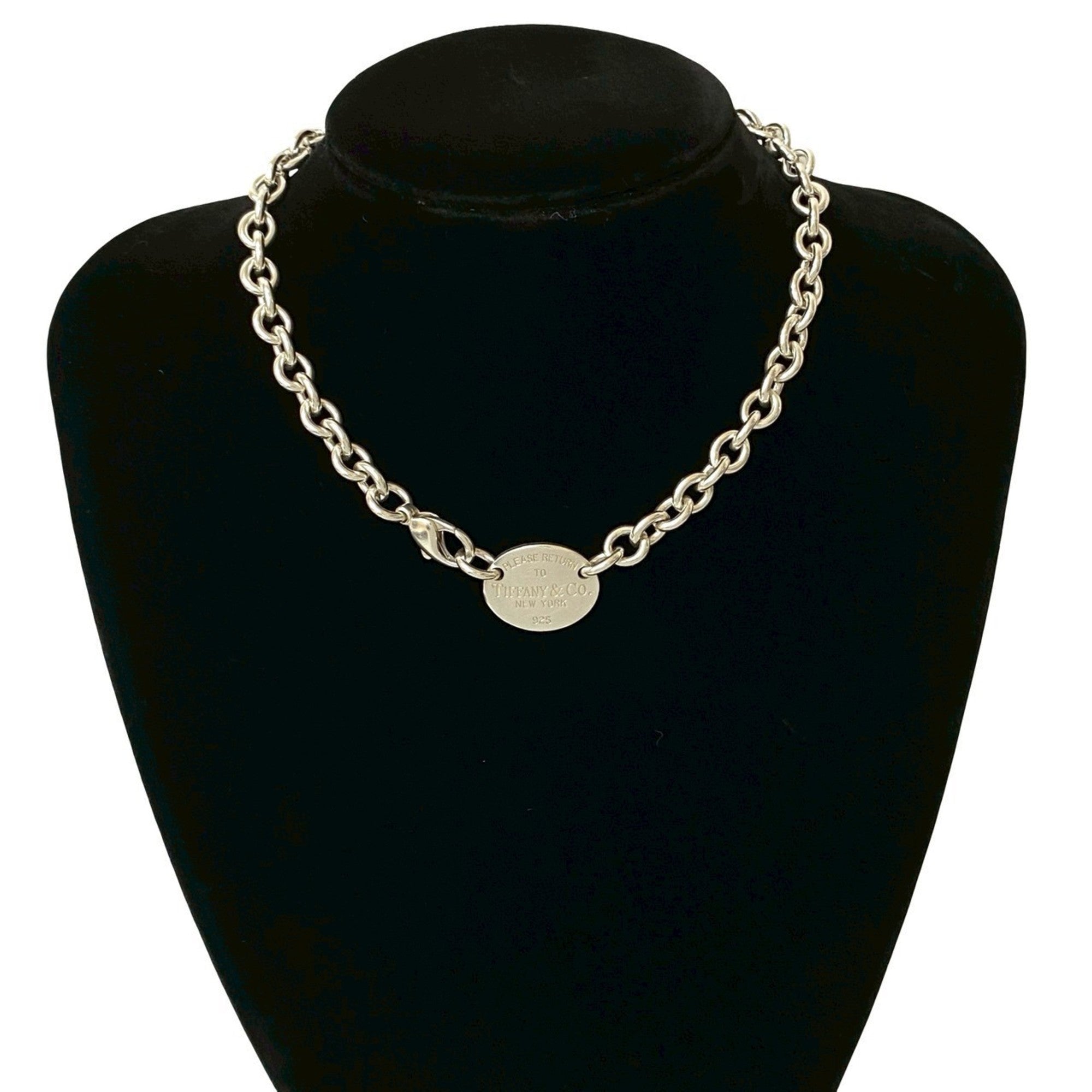 Oval Pendant Necklace Sterling Silver