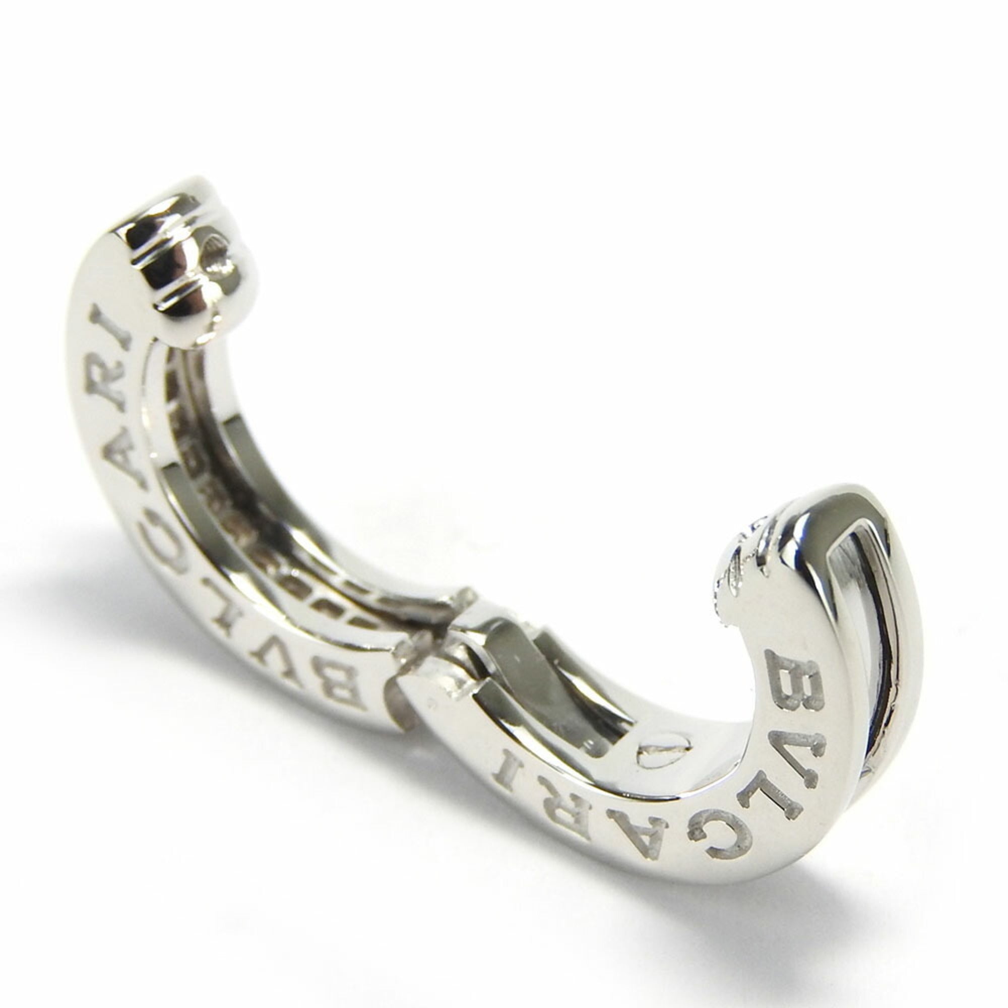 B.Zero1 Hoop Earrings 18K White Gold with Diamond 18K White Gold