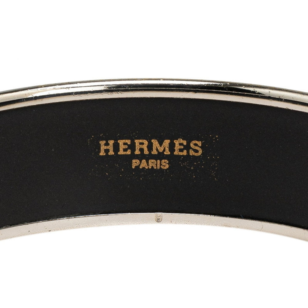 Enamel Bracelet Metal Black Multicolor Silver