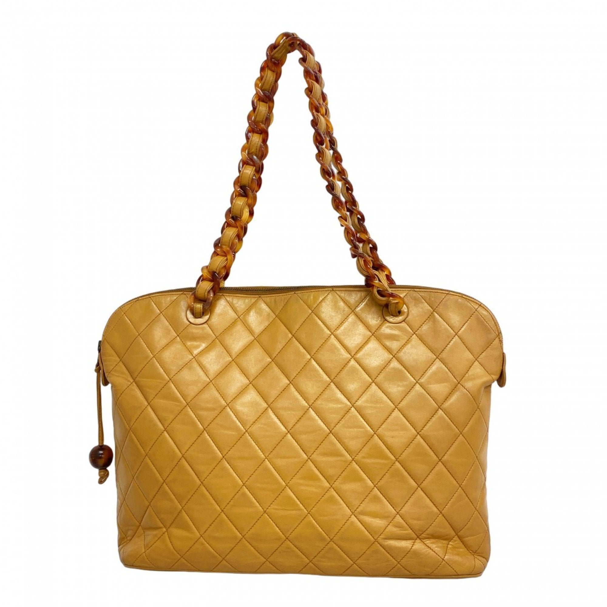 Vintage Camera Bag Quilted Leather Large