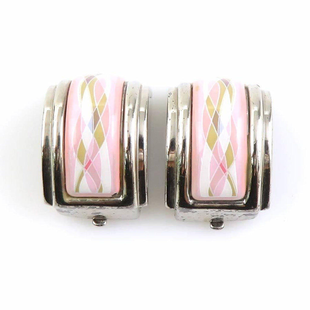 Clip-On Earrings Enamel and Metal