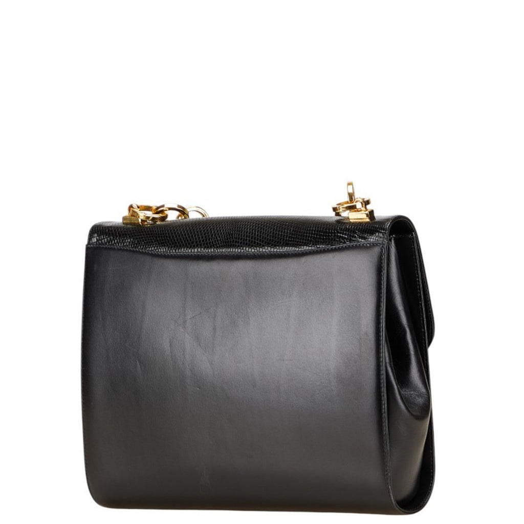 Gancini Convertible Top Handle Bag Lizard Medium