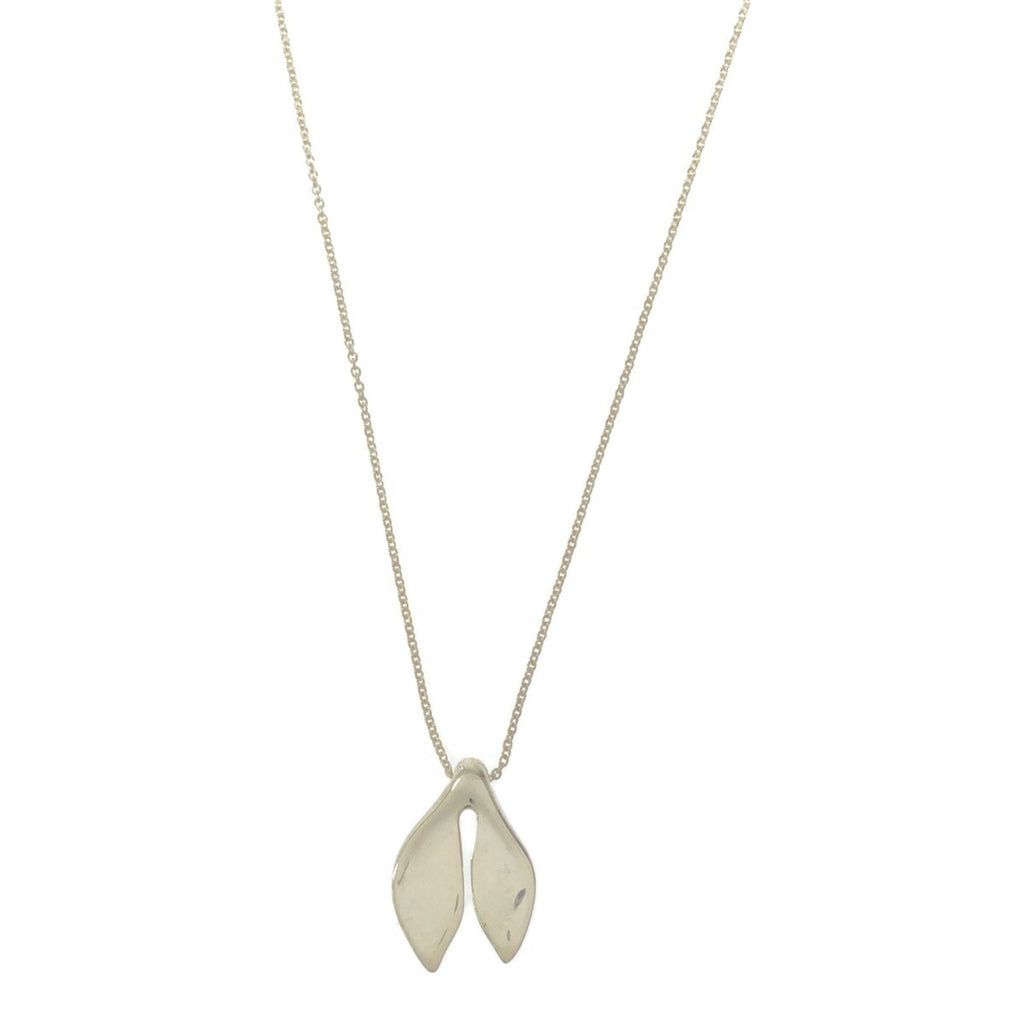 Whale Tail Pendant Necklace Sterling Silver