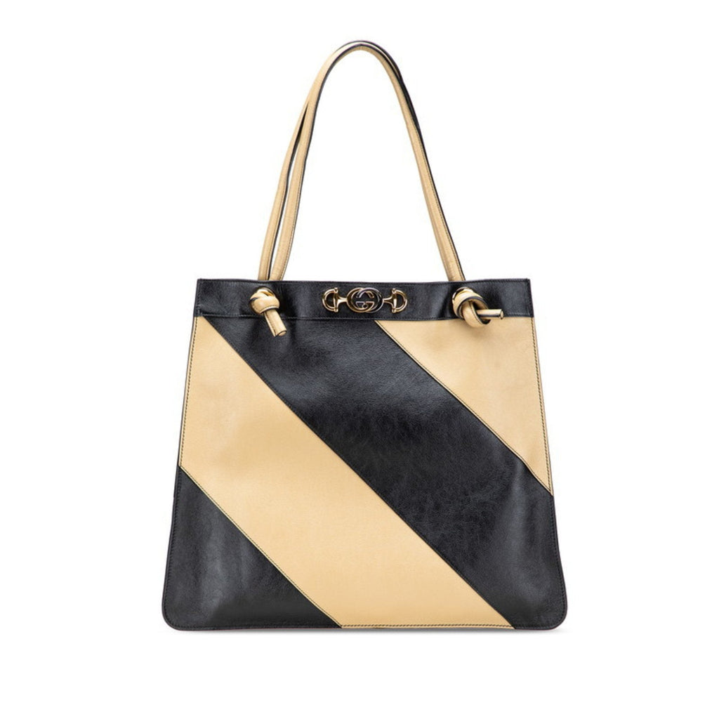 Zumi Tote Striped Leather Large