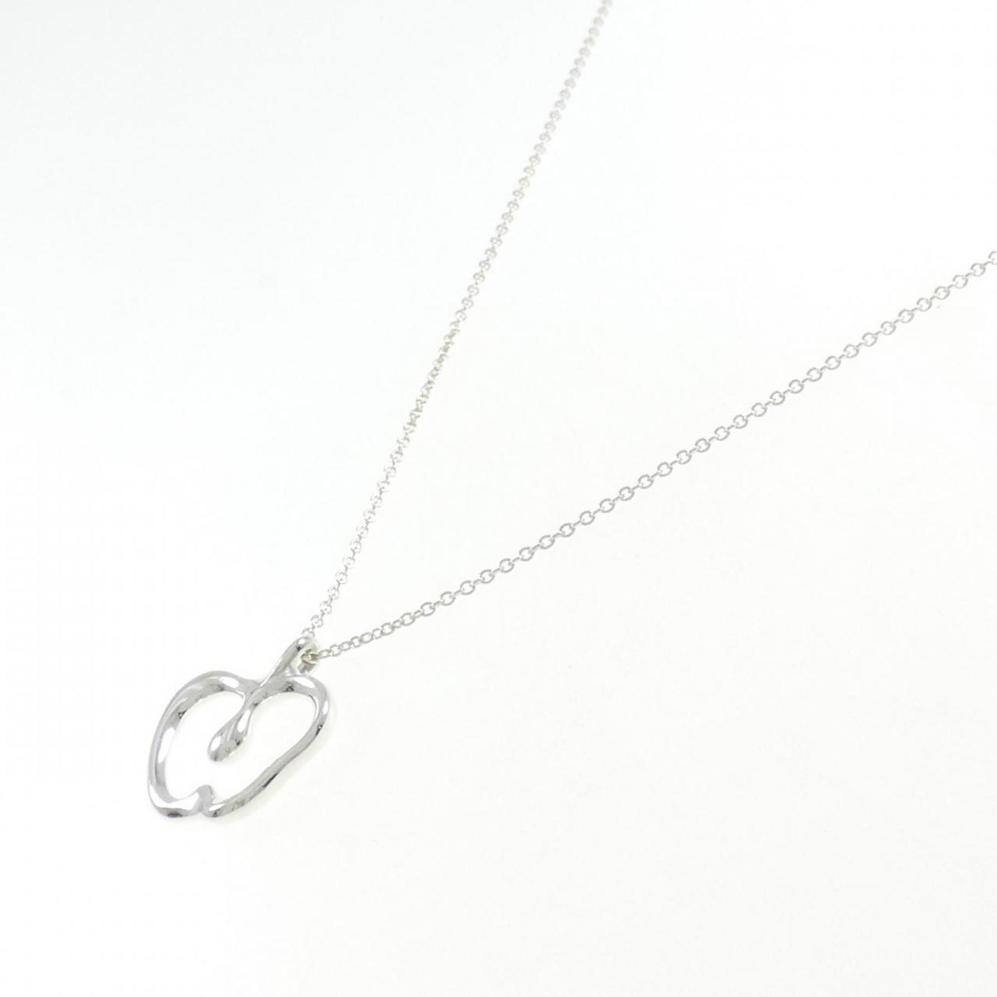 Apple Pendant Necklace Sterling Silver Small