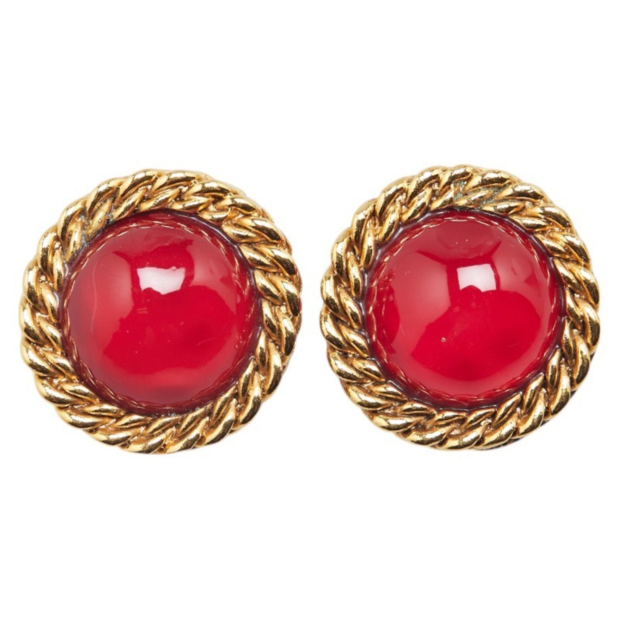 Vintage Earrings Gold-Tone Metal
