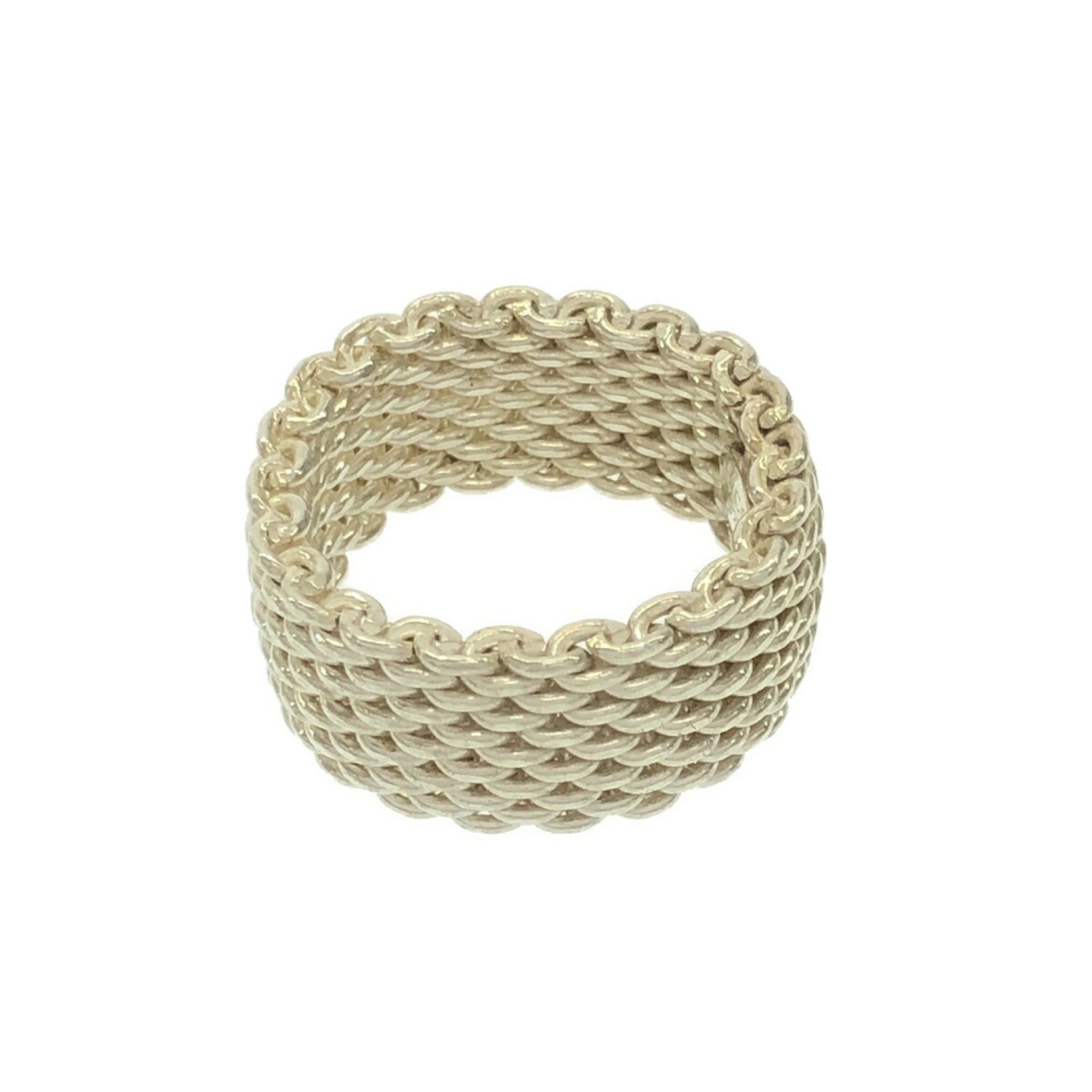 Somerset Mesh Ring Sterling Silver Wide