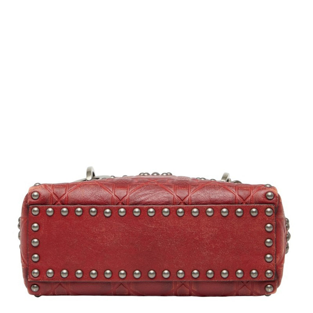 Supple Lady Dior Bag Studded Cannage Embossed Calfskin Medium