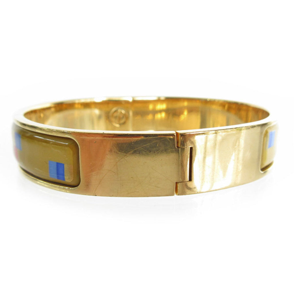 Bangle Enamel and Metal Gold Multi-color Bracelet
