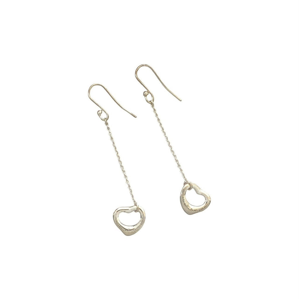 Open Heart Earrings Sterling Silver 10mm Sterling Silver