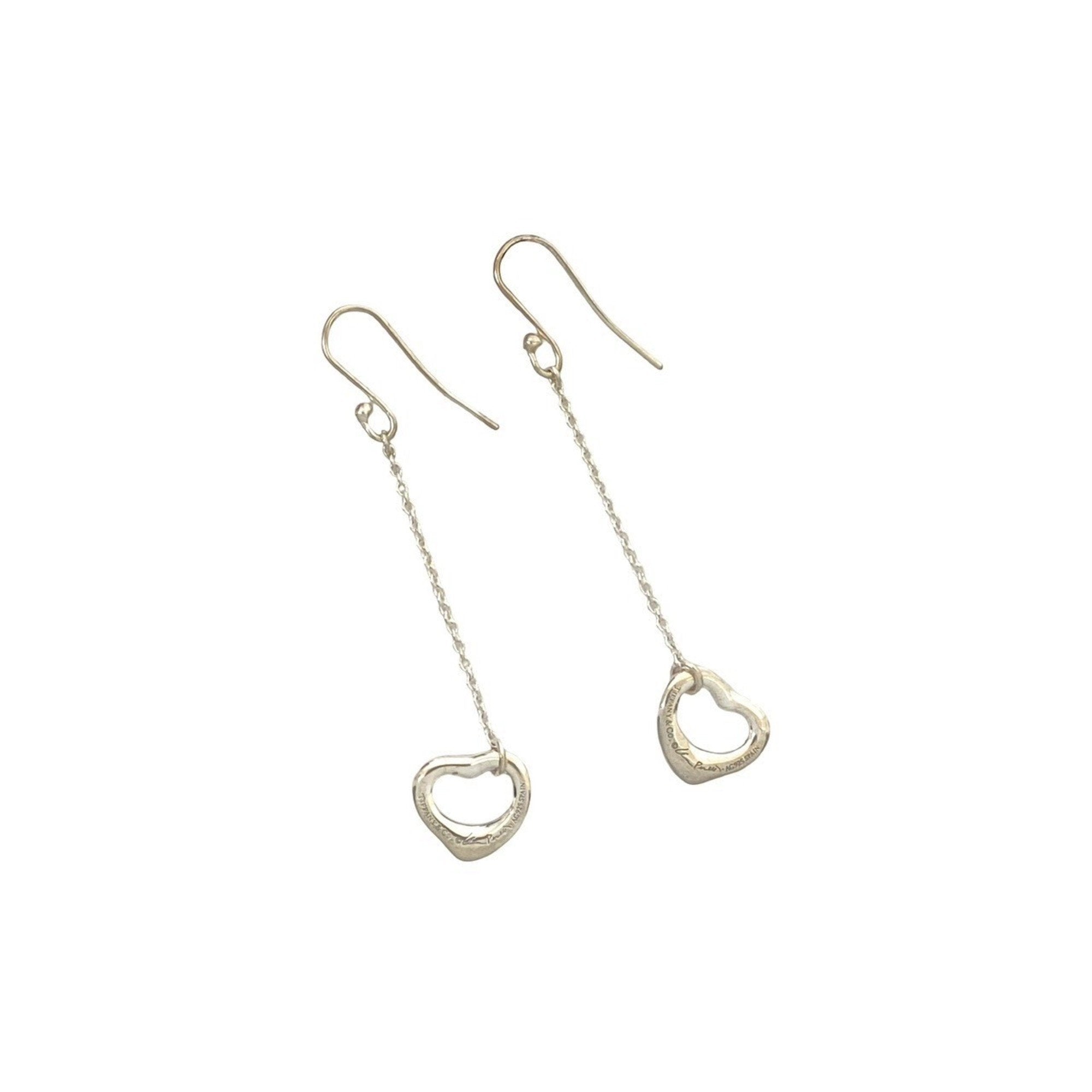 Open Heart Earrings Sterling Silver 10mm Sterling Silver