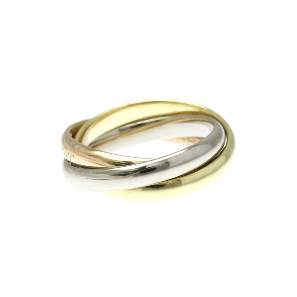 Vendome Louis Cartier Band Ring 18K Tricolor Gold