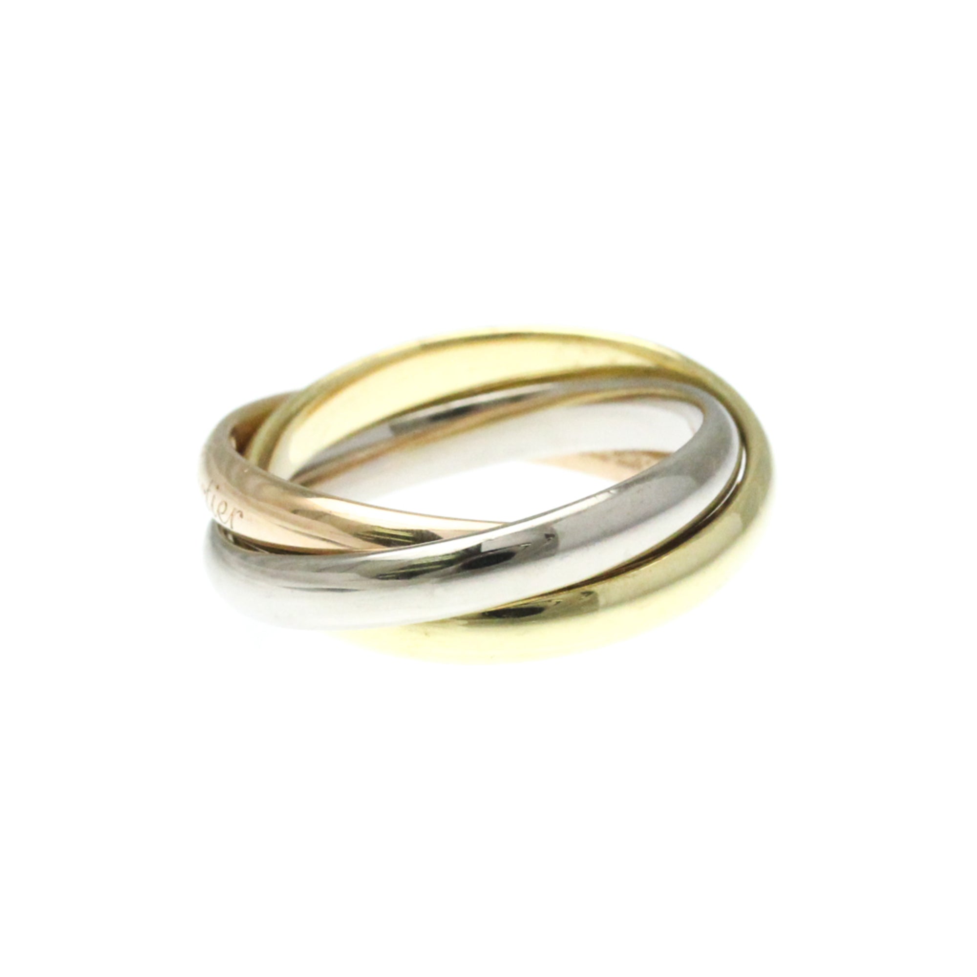 Vendome Louis Cartier Band Ring 18K Tricolor Gold