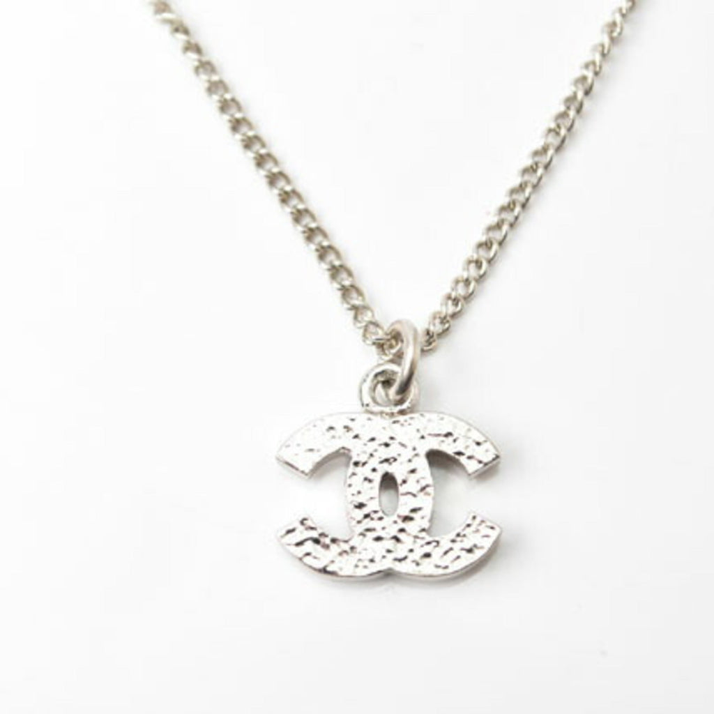 CC Logo Pendant Necklace Sterling Silver