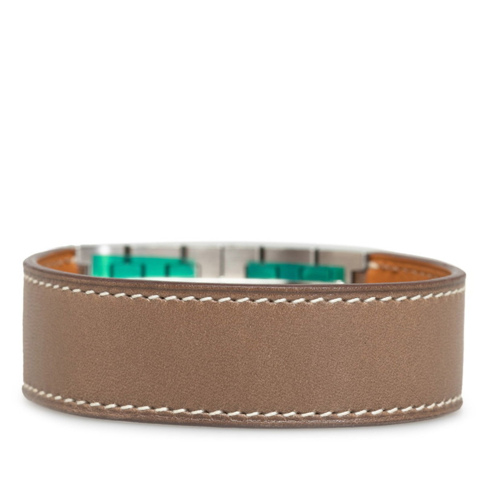 Bracelet Leather and Metal Brown