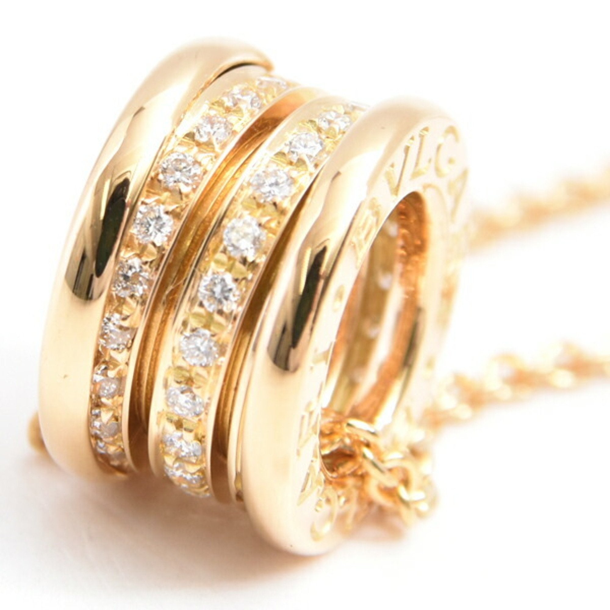 B.Zero1 Pendant Necklace 18K Yellow Gold