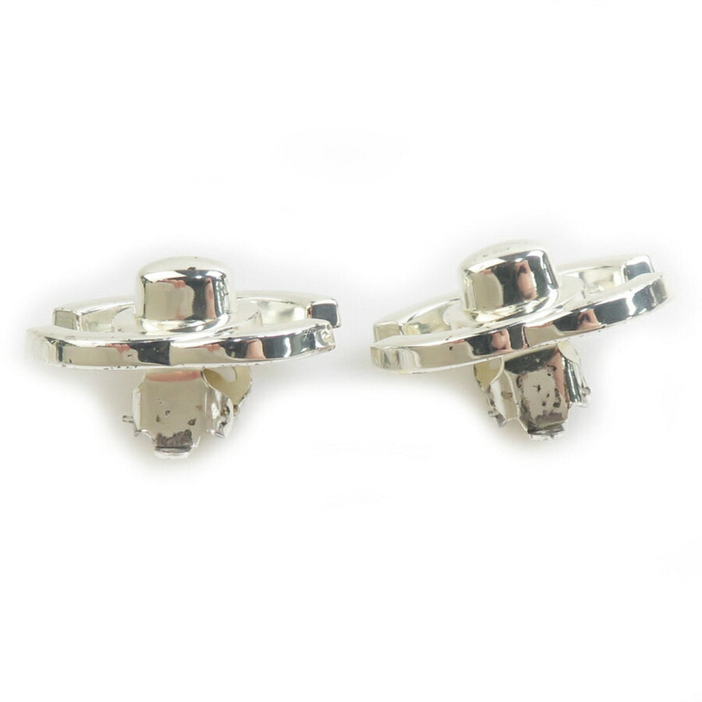 CC Logo Clip-On Earrings Silver-Tone Metal Silver-Tone Metal