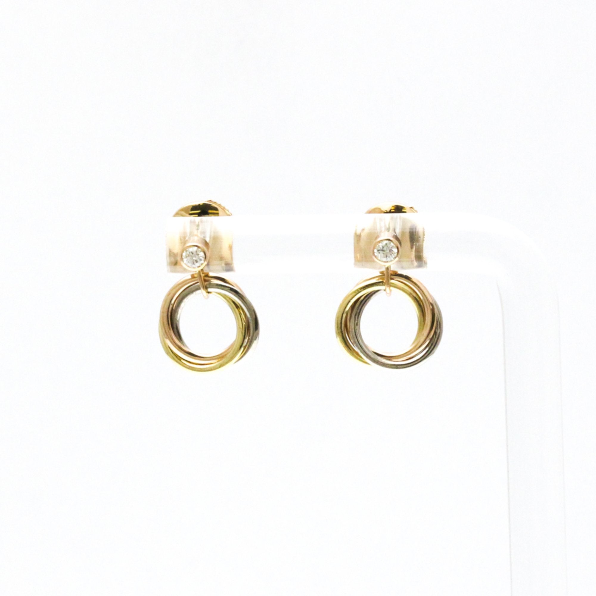 Trinity Earrings 18K Tricolor Gold